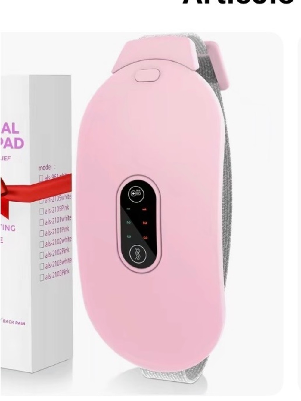 Pink Women's Portable Heating Massage Pad - Brand: